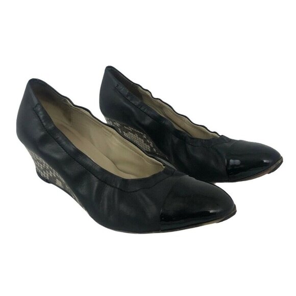AGL Size 38.5 US 8.5 Jody Cap Toe Snake Wedge - Picture 1 of 7